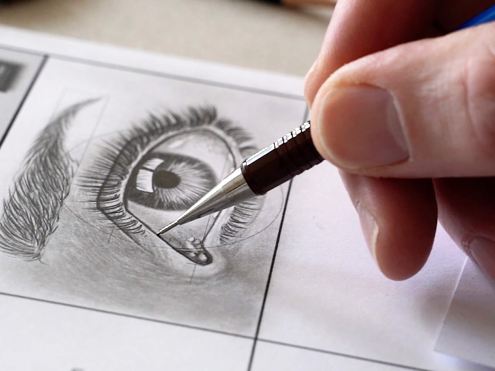 Bleistiftzeichnung Auge