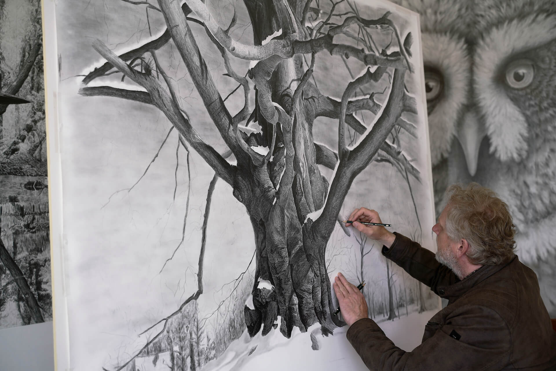 Zeichnung alter Baum von Ralf Wilhelm Schmidt 