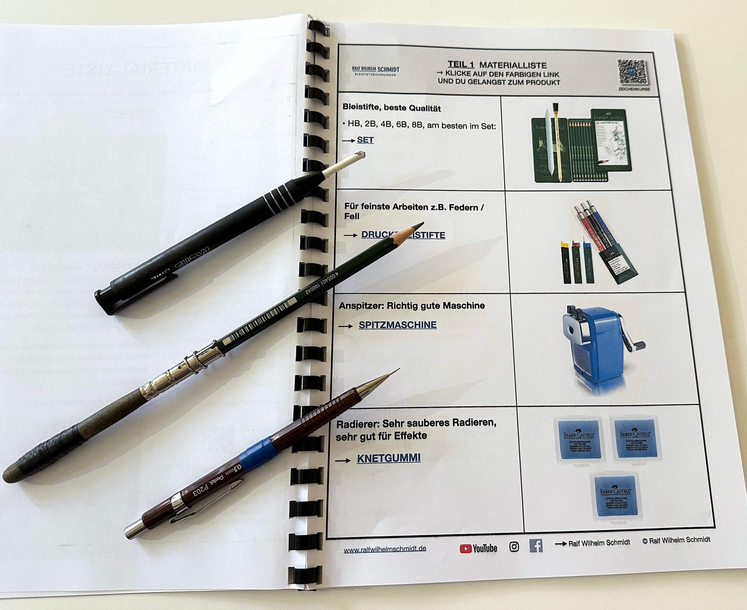 Materialliste zeichnen