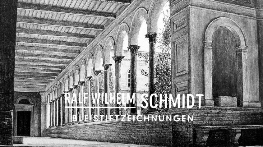 Zeichnung Friedenskirche in Sanssouci, Potsdam
