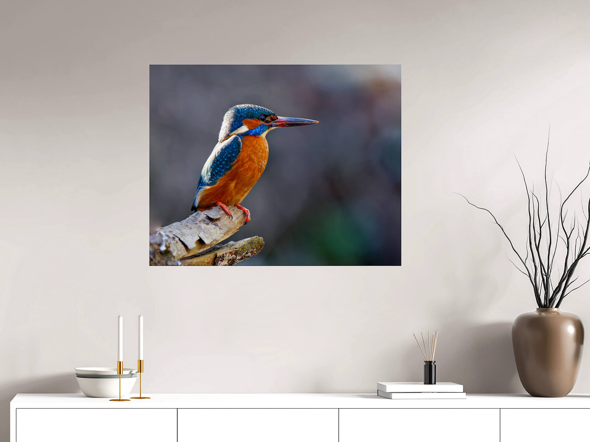 Eisvogel Wandbild, Kunst